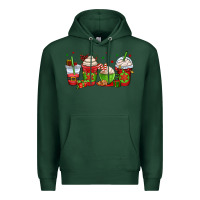Christmas Coffee Cups Premium Hoodie | Teevron