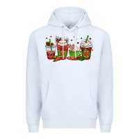White christmas coffee cups Premium Hoodie - OliviaCreatesArt