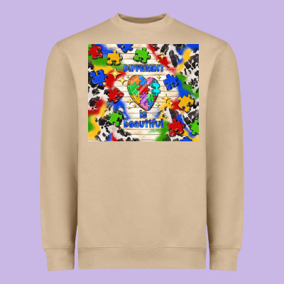 Different Is Beautiful Heavyweight Sweatshirt Designed By Tumblerdesignbyshophia