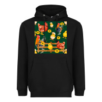 Black farm life seamless pattern Heavyweight Hoodie - FaDigitalArtStudio