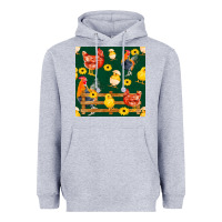 Heather Grey farm life seamless pattern Heavyweight Hoodie - FaDigitalArtStudio