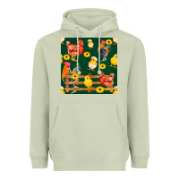 Matcha farm life seamless pattern Heavyweight Hoodie - FaDigitalArtStudio