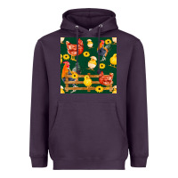 Plum farm life seamless pattern Heavyweight Hoodie - FaDigitalArtStudio