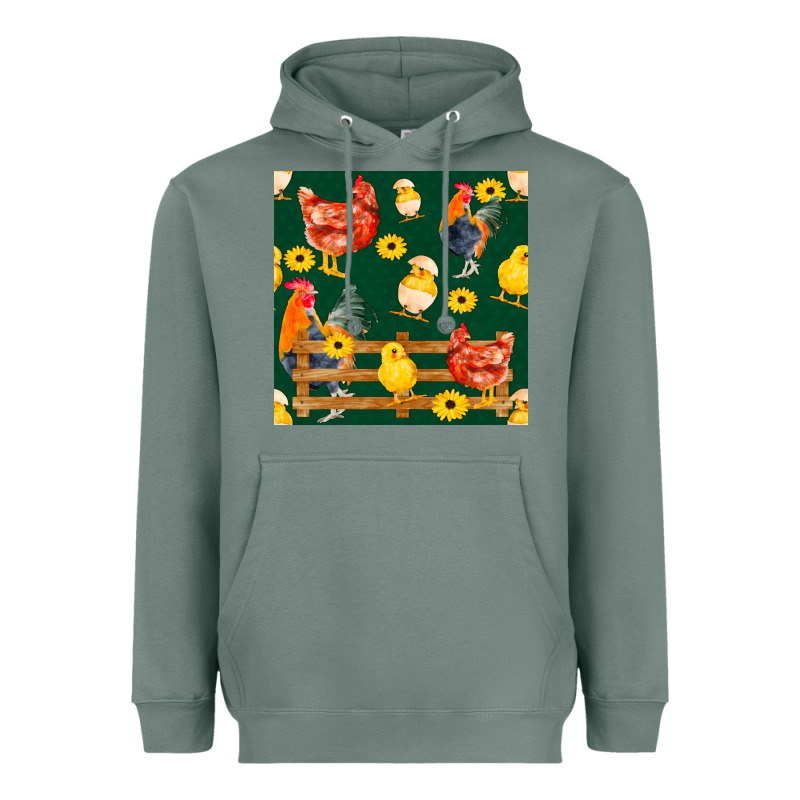 Farm Life Seamless Pattern Heavyweight Hoodie by FaDigitalArtStudio | Teevron