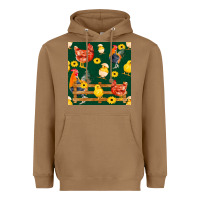Toasted Coconut farm life seamless pattern Heavyweight Hoodie - FaDigitalArtStudio