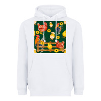 White farm life seamless pattern Heavyweight Hoodie - FaDigitalArtStudio
