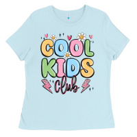 Baby Blue cool kids club Ladies Tee - MaliasSmallBusiness