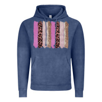 Vintage Denim pink glitter leopard brushstroke background Vintage Hoodie - RanaPortraitStore