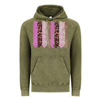 Vintage Olive pink glitter leopard brushstroke background Vintage Hoodie - RanaPortraitStore