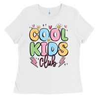 White cool kids club Ladies Tee - MaliasSmallBusiness