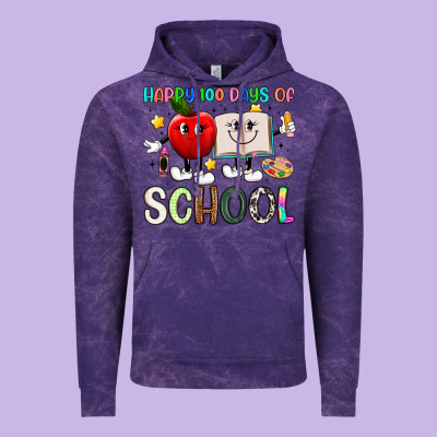 Happy 100 Days Of School Vintage Hoodie Designed By Artiststas