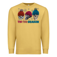 Antique Gold tis the season skull winter Premium Sweatshirt - FaDigitalArtStudio