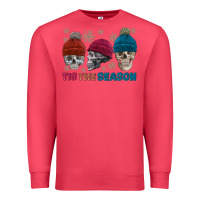 Cardinal tis the season skull winter Premium Sweatshirt - FaDigitalArtStudio