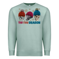 Seafoam tis the season skull winter Premium Sweatshirt - FaDigitalArtStudio