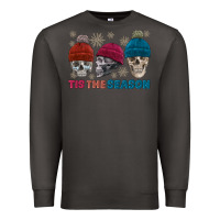 Smoke tis the season skull winter Premium Sweatshirt - FaDigitalArtStudio