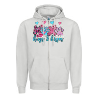 Dove Grey xoxo hugs and kisses paws olivia Zipper Hoodie - OliviaCreatesArt