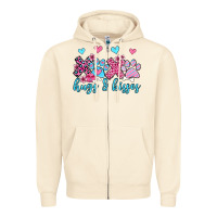 Sandshell xoxo hugs and kisses paws olivia Zipper Hoodie - OliviaCreatesArt