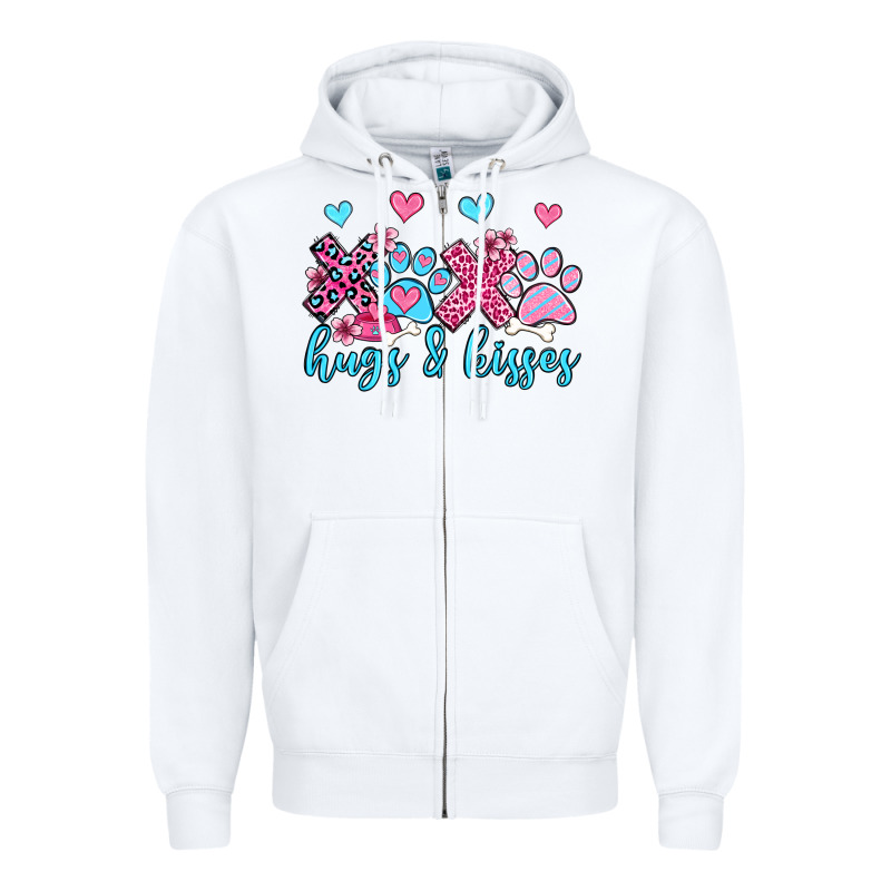 Xoxo Hugs And Kisses Paws Olivia Zipper Hoodie by OliviaCreatesArt | Teevron
