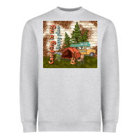 Heather Grey camping is my happy place Heavyweight Sweatshirt - TumblerDesignByShophia