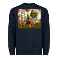 Navy camping is my happy place Heavyweight Sweatshirt - TumblerDesignByShophia