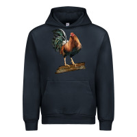 Navy american game rooster standing Urban Hoodie - LillyAllenDesigns