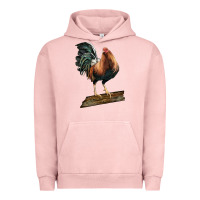 Pigment Salmon american game rooster standing Urban Hoodie - LillyAllenDesigns