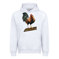 White american game rooster standing Urban Hoodie - LillyAllenDesigns