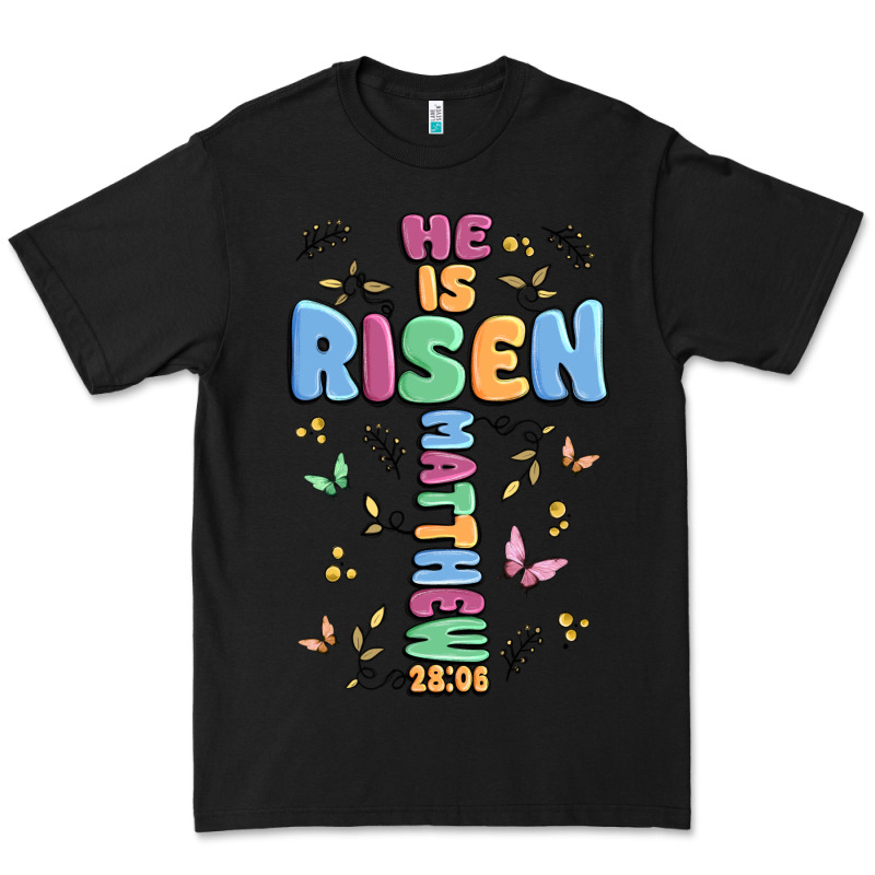 He Is Risen Cross Premium Tee by MaliasSmallBusiness | Teevron