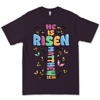 Plum he is risen cross Premium Tee - MaliasSmallBusiness