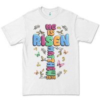 White he is risen cross Premium Tee - MaliasSmallBusiness