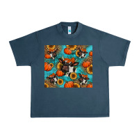 Midnight Navy autumn pumpkins holstein cow Urban Heavy Tee - Jasminsmagicworld