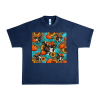 Navy autumn pumpkins holstein cow Urban Heavy Tee - Jasminsmagicworld