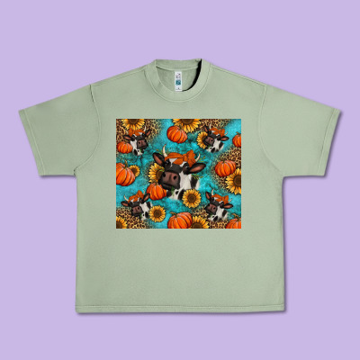 Autumn Pumpkins Holstein Cow Urban Heavy Tee Designed By Jasminsmagicworld