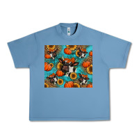 Pebble Blue autumn pumpkins holstein cow Urban Heavy Tee - Jasminsmagicworld