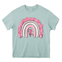 Arona breast cancer  rainbow Heavy Core Tee - MaliasSmallBusiness