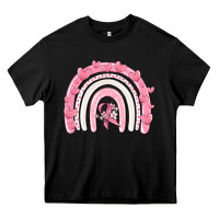 Black breast cancer  rainbow Heavy Core Tee - MaliasSmallBusiness