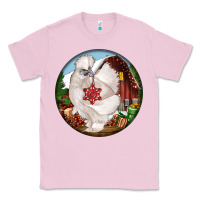 Bubblegum Pink silkie chicken christmas Classic Tee - LillyAllenDesigns