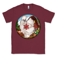 Burgundy silkie chicken christmas Classic Tee - LillyAllenDesigns