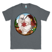 Charcoal Heather silkie chicken christmas Classic Tee - LillyAllenDesigns