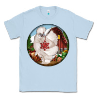Dusty Blue silkie chicken christmas Classic Tee - LillyAllenDesigns
