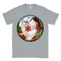 Heather Grey silkie chicken christmas Classic Tee - LillyAllenDesigns