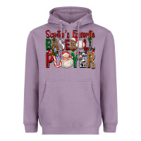 Lavender santa's favorite baseball player for christmas Heavyweight Hoodie - FaDigitalArtStudio