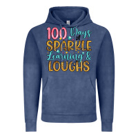 Vintage Denim 100 days of sparkle learning and loughs Vintage Hoodie - Artiststas