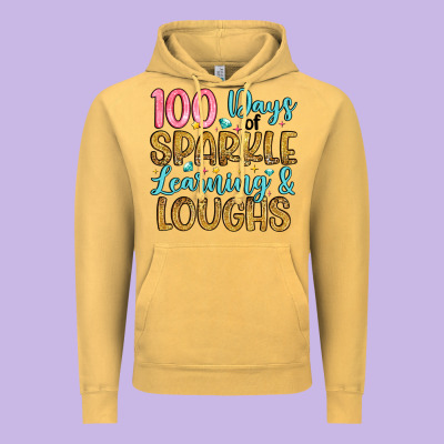 100 Days Of Sparkle Learning And Loughs Vintage Hoodie Designed By Artiststas