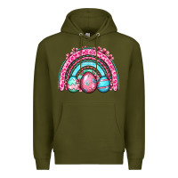 Army Green Easter eggs rainbow Premium Hoodie - OliviaCreatesArt