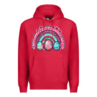 Cardinal Easter eggs rainbow Premium Hoodie - OliviaCreatesArt