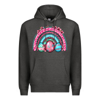 Charcoal Heather Easter eggs rainbow Premium Hoodie - OliviaCreatesArt
