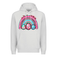 Dove Grey Easter eggs rainbow Premium Hoodie - OliviaCreatesArt
