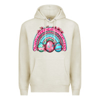 Oatmeal Heather Easter eggs rainbow Premium Hoodie - OliviaCreatesArt