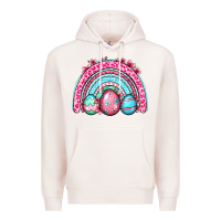 Pale Pink Easter eggs rainbow Premium Hoodie - OliviaCreatesArt